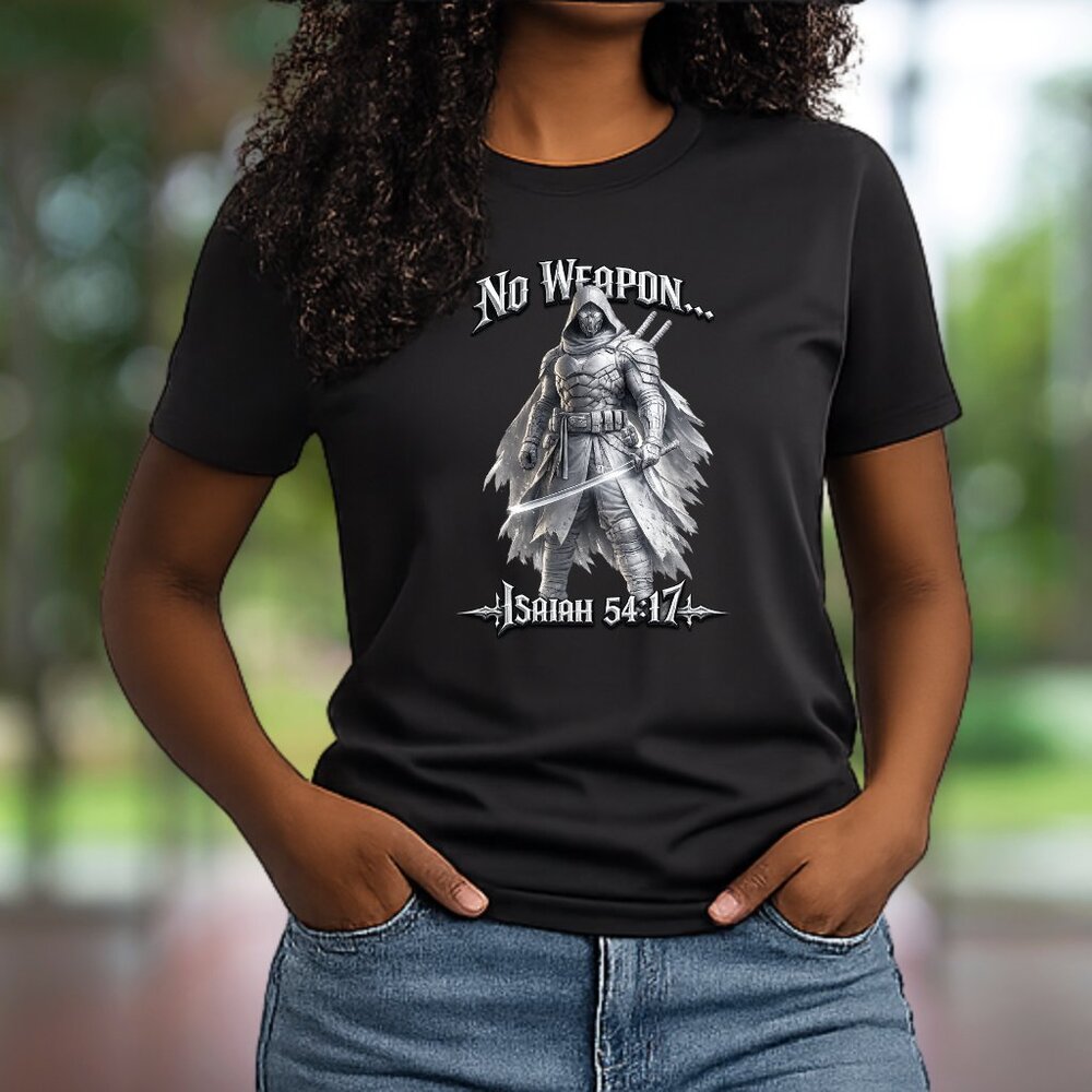 No Weapon Formed Isiah 54:17 T-Shirt - Picture 2 of 2